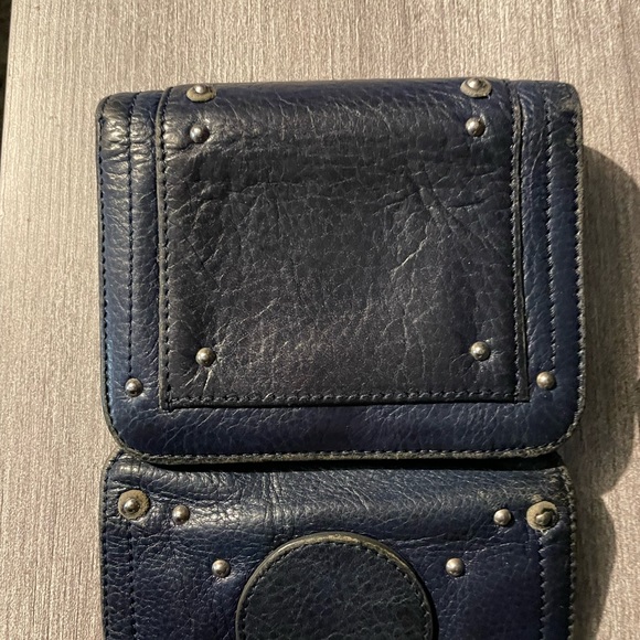 Chloe Navy Blue leather studded wallet - Picture 6 of 14